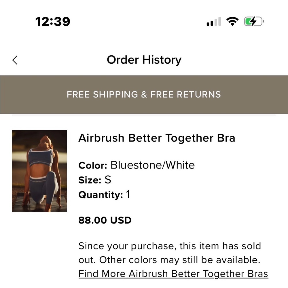 ALO Yoga Airbrush Better Together Bra in Bluestone/ White